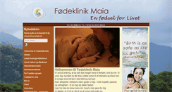 Desktop Screenshot of foedeklinikmaia.dk